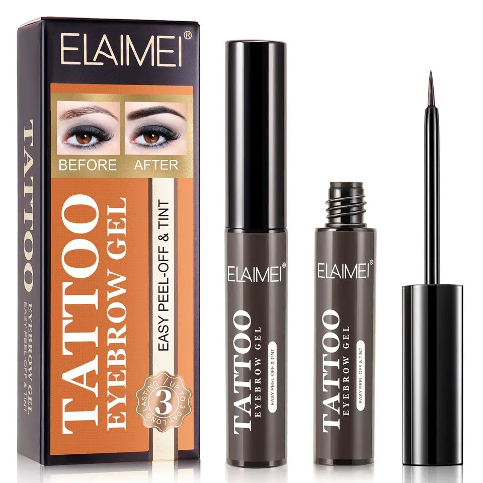 Gel nuantator semipermanent pentru sprancene Elaimei Tattoo Eyebrow Gel