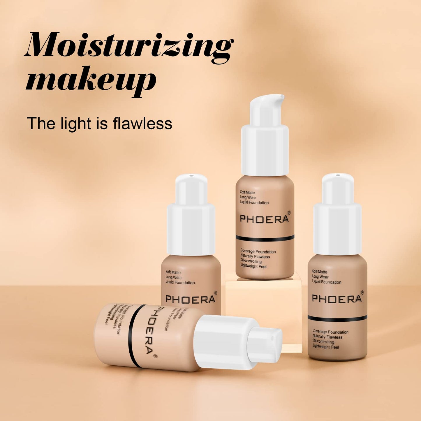 Fond de ten cu acoperire completa, rezistent la transfer, Phoera Full Coverage Foundation