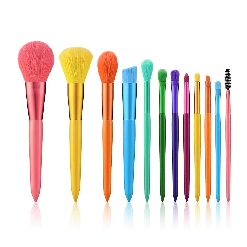 12 pensule pentru machiaj Color