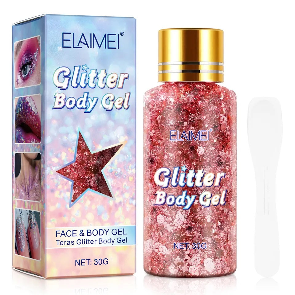 Glitter gel pentru fata si corp Elaimei