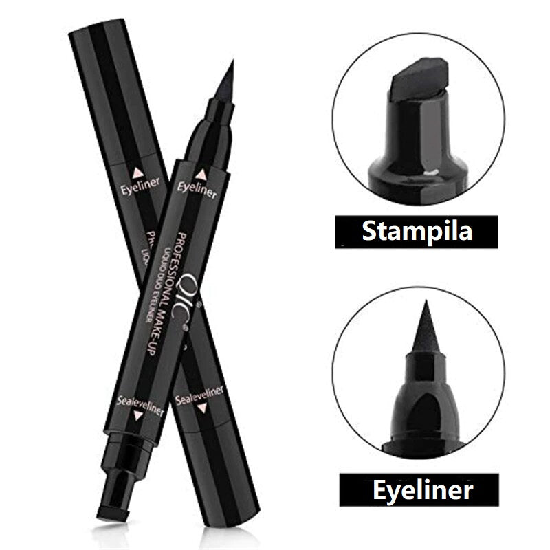 Eyeliner Lichid cu Stampila 2 in 1