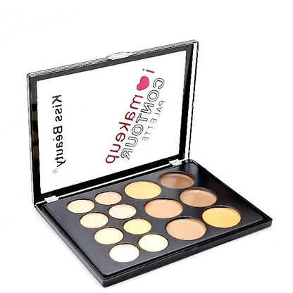 Paleta Corectoare, I Love Makeup Contour Palette KISS BEAUTY - 14 nuante