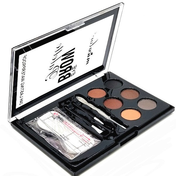 Kit sprancene, Micolor, 24H Lasting Waterproof, cu sabloane si penseta