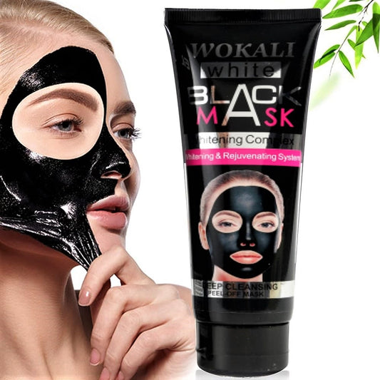 Masca de fata Peel Off cu Vitamine si Acid Hialuronic , Wokali Whitening Black Mask, 130 ml