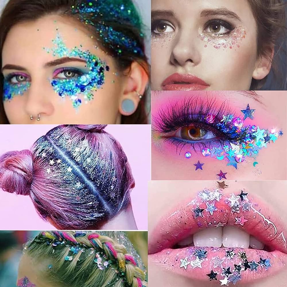 Glitter gel pentru fata si corp Elaimei