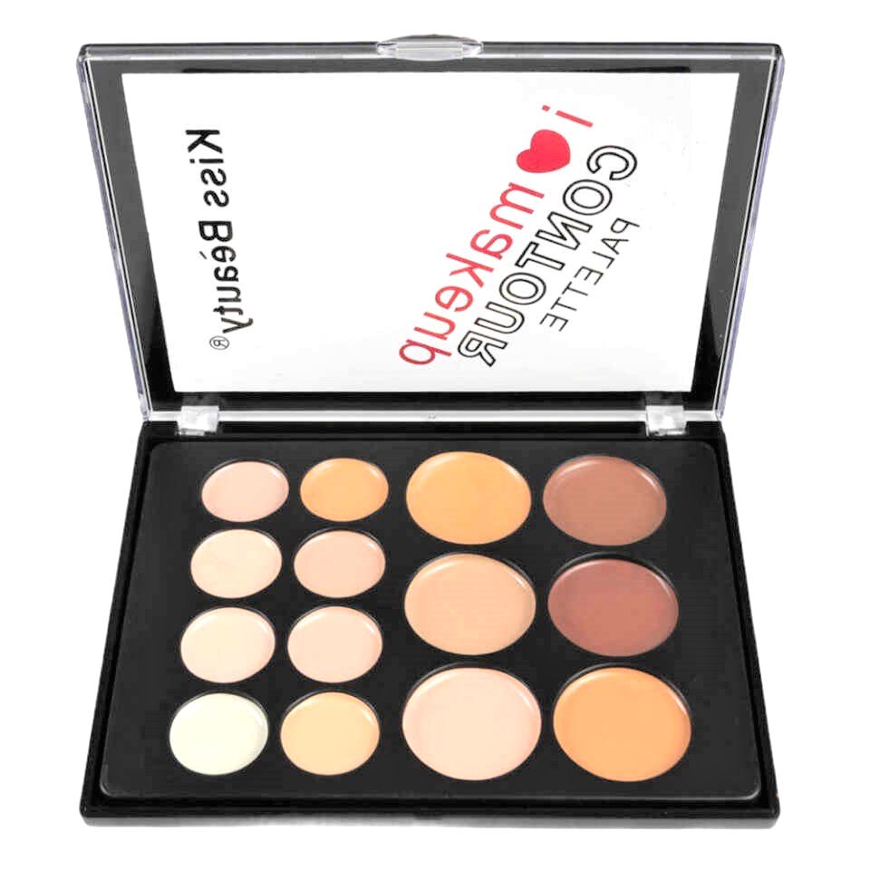 Paleta Corectoare, I Love Makeup Contour Palette KISS BEAUTY - 14 nuante