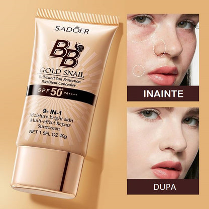 Crema BB cu Secretie de melc si Aur, SPF 50+,pentru acoperire naturala, 40g