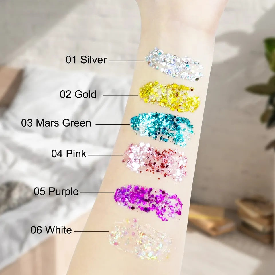 Glitter gel pentru fata si corp Elaimei