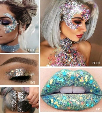 Glitter gel pentru fata si corp Elaimei