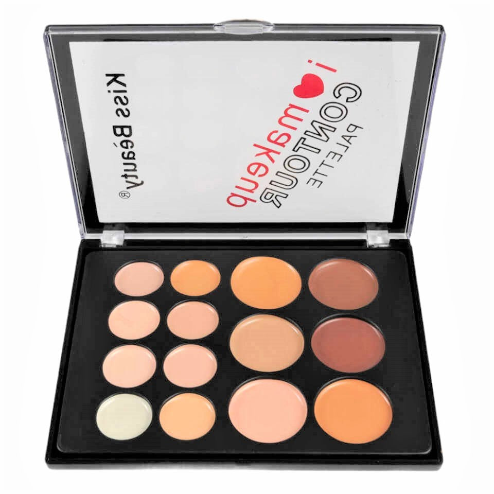 Paleta Corectoare, I Love Makeup Contour Palette KISS BEAUTY - 14 nuante