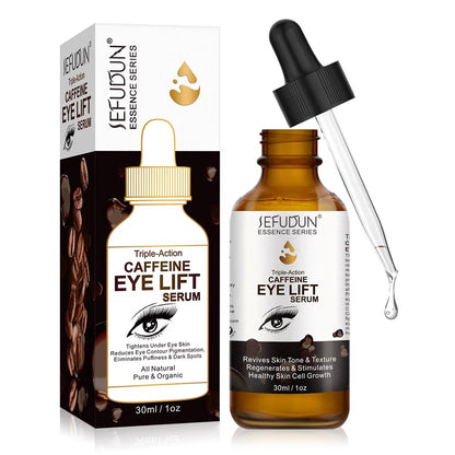 Ser cu cofeina pentru ochi, efect de lifting si de reducere a cearcanelor,  SEFUDUN, 30 ml