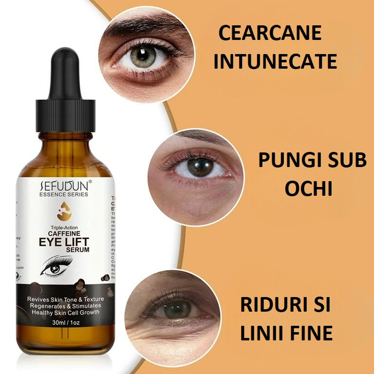 Ser cu cofeina pentru ochi, efect de lifting si de reducere a cearcanelor,  SEFUDUN, 30 ml