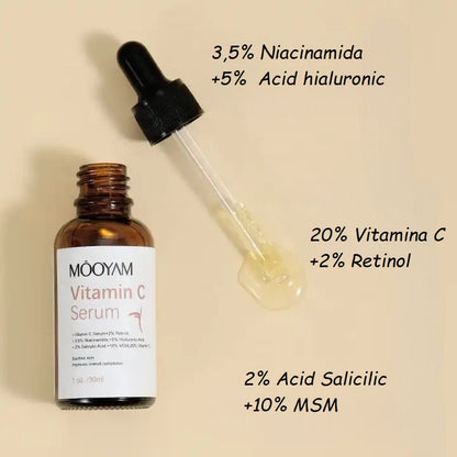 Ser Anti-Hiperpigmentare cu Vitamina C 20% Mooyam Vitamin C Serum