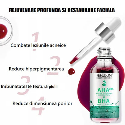 Ser exfoliant cu AHA 30% si BHA 2%, Anti-acnee, Anti-imbatranire, Sefudun, 30ml