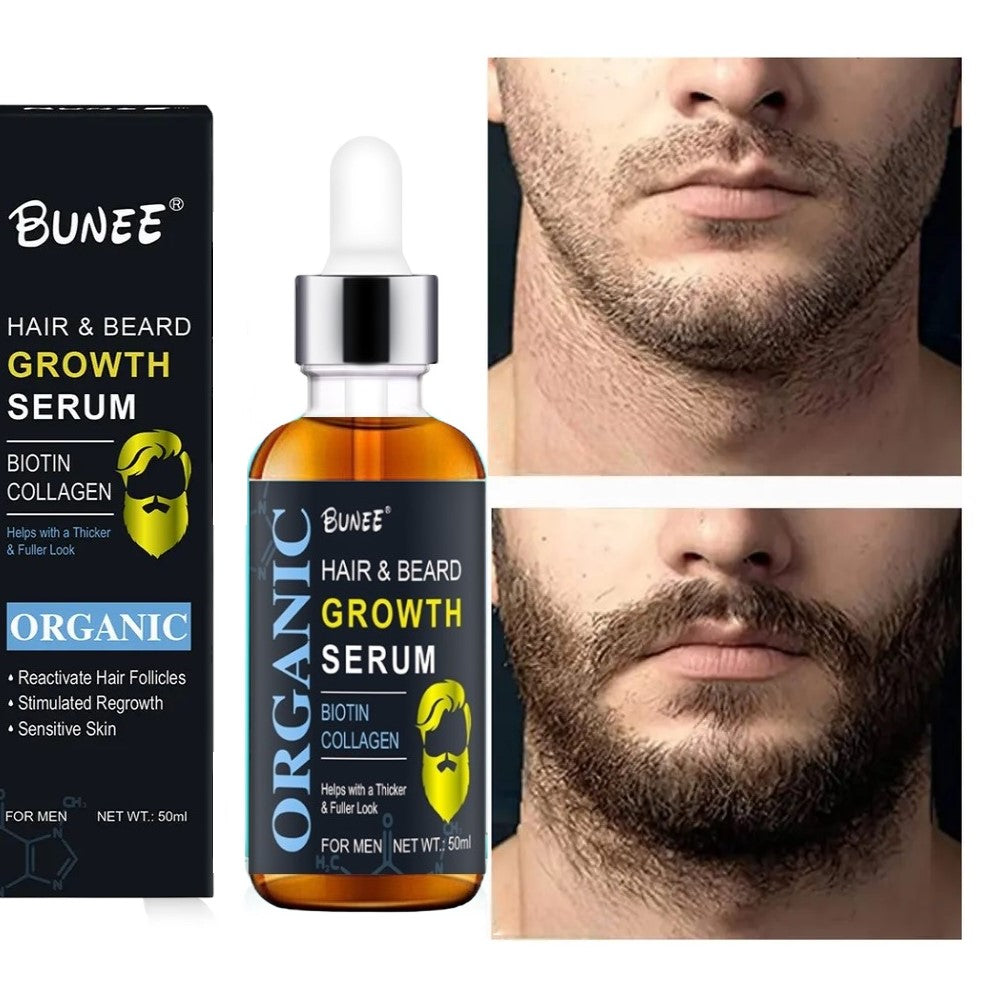 Ser pentru regenerarea parului si barbii Bunee Hair & Beard Growth Serum