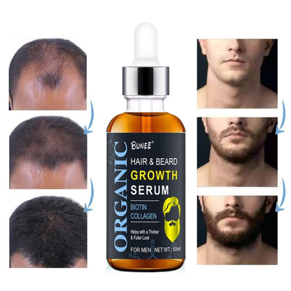 Ser pentru regenerarea parului si barbii Bunee Hair & Beard Growth Serum