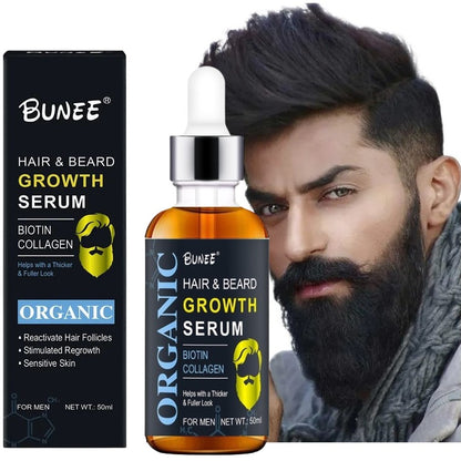 Ser pentru regenerarea parului si barbii Bunee Hair & Beard Growth Serum