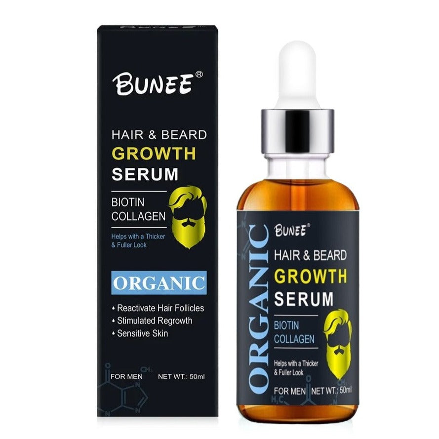 Ser pentru regenerarea parului si barbii Bunee Hair & Beard Growth Serum