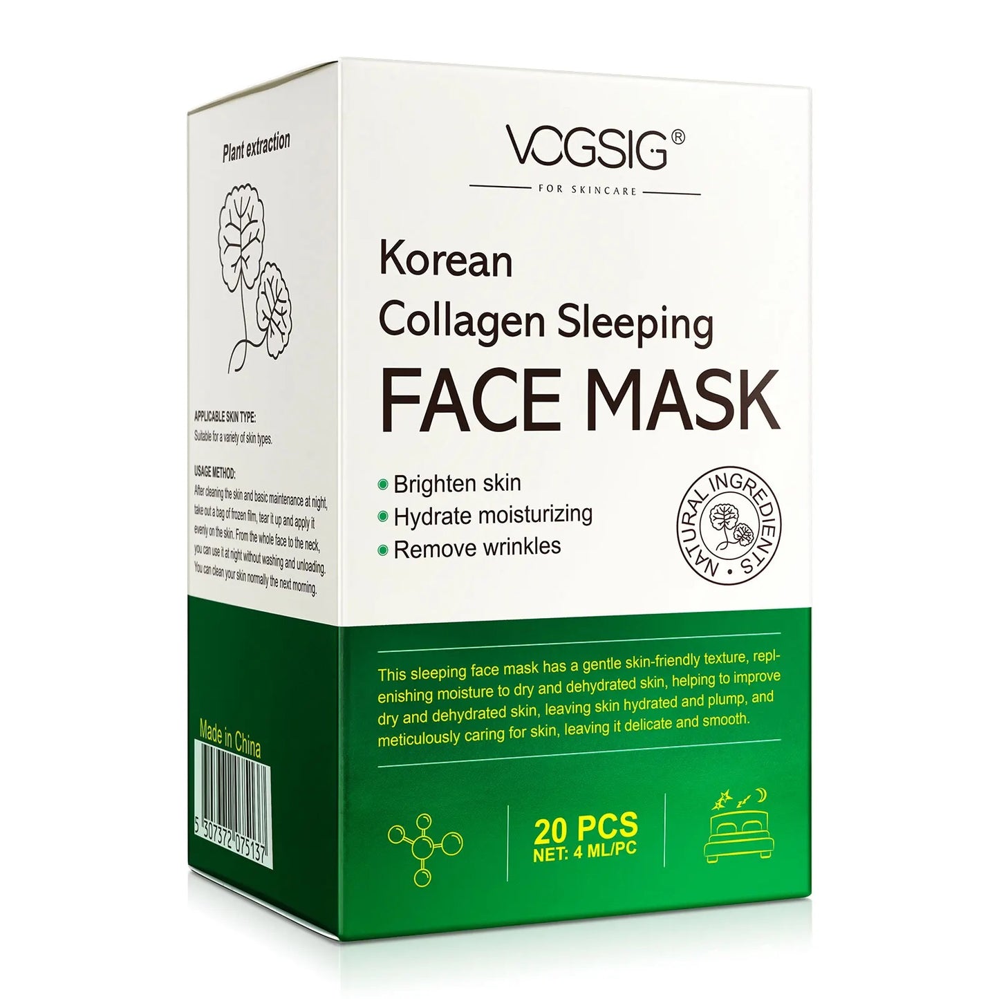 Set 20 Masti Faciale cu Colagen Vogsig Korean Face Mask