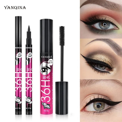 Set Mascara si Eyeliner negru, Waterproof