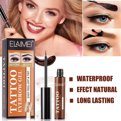 Gel nuantator semipermanent pentru sprancene Elaimei Tattoo Eyebrow Gel