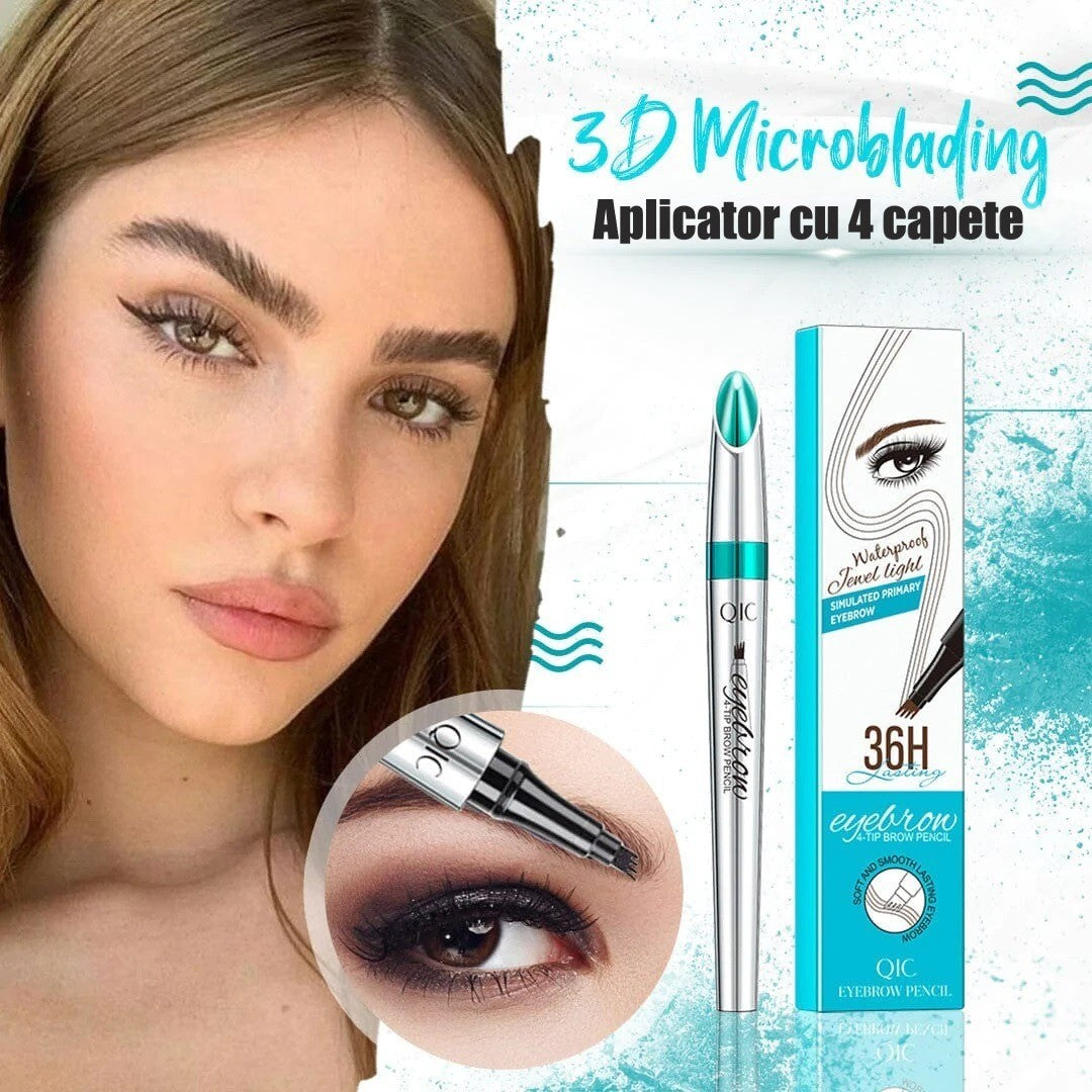 Creion 3D pentru sprancene cu efect de microblading QIC