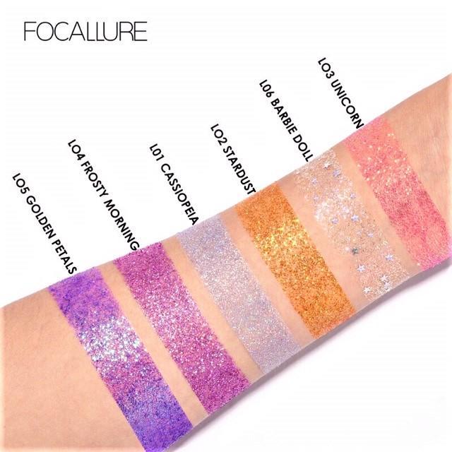 Glitter FOCALLURE Colorfulism Single Eyeshadow-05 Golden Petals