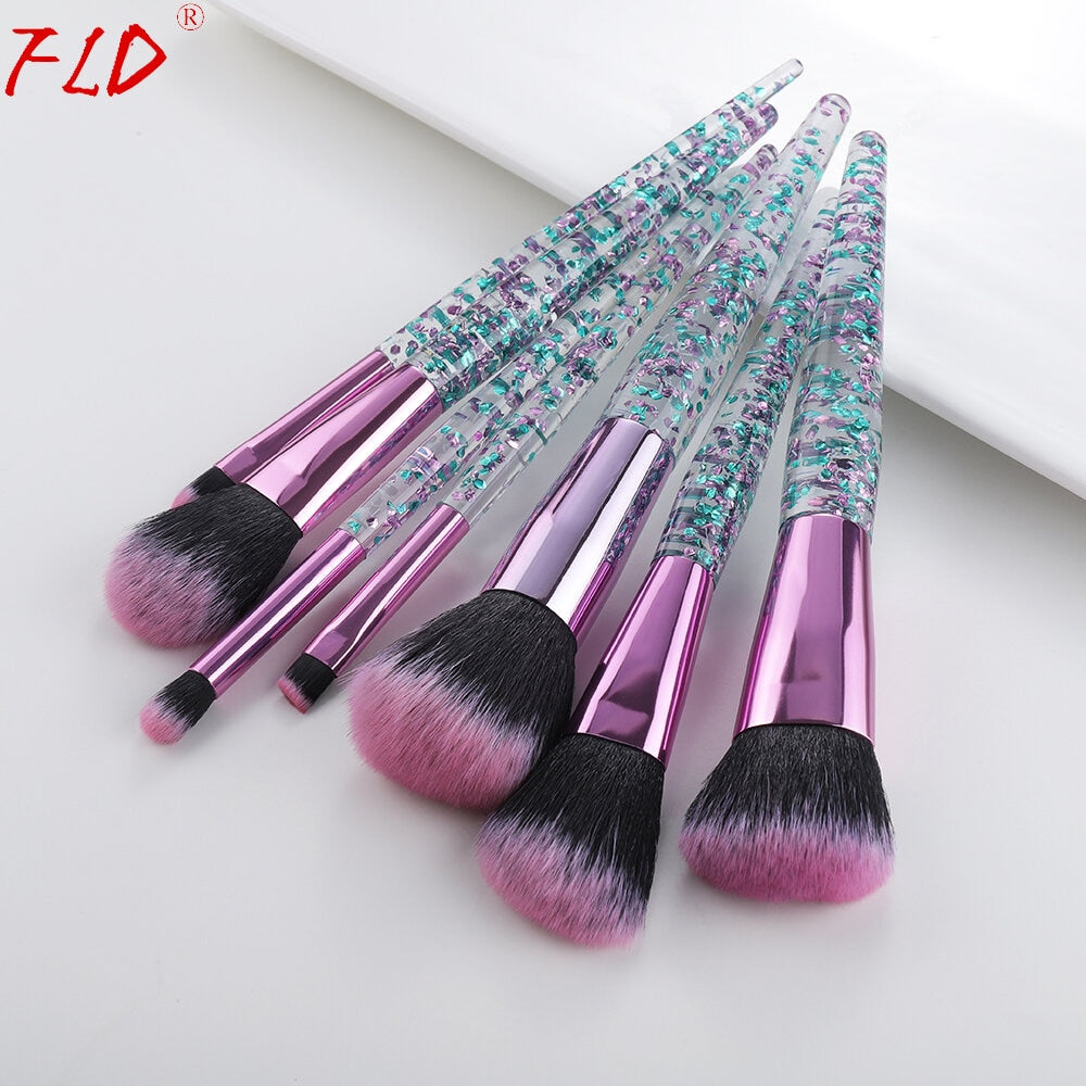 Set 10 pensule pentru machiaj Glitter