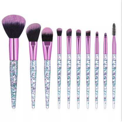 Set 10 pensule pentru machiaj Glitter