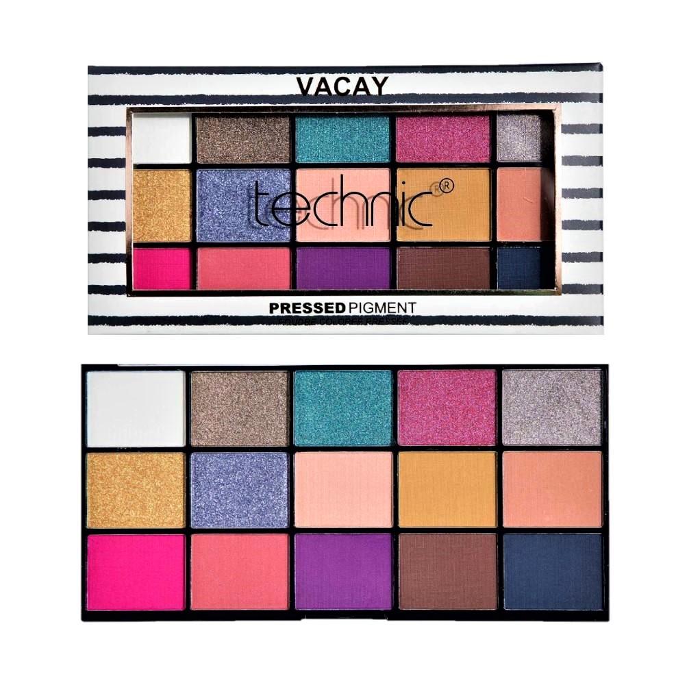 Paleta de farduri TECHNIC Vacay Pressed Pigment