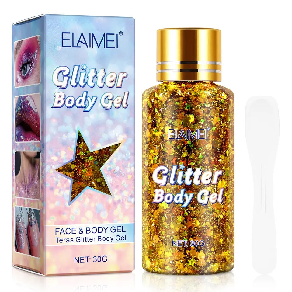 Glitter gel pentru fata si corp Elaimei
