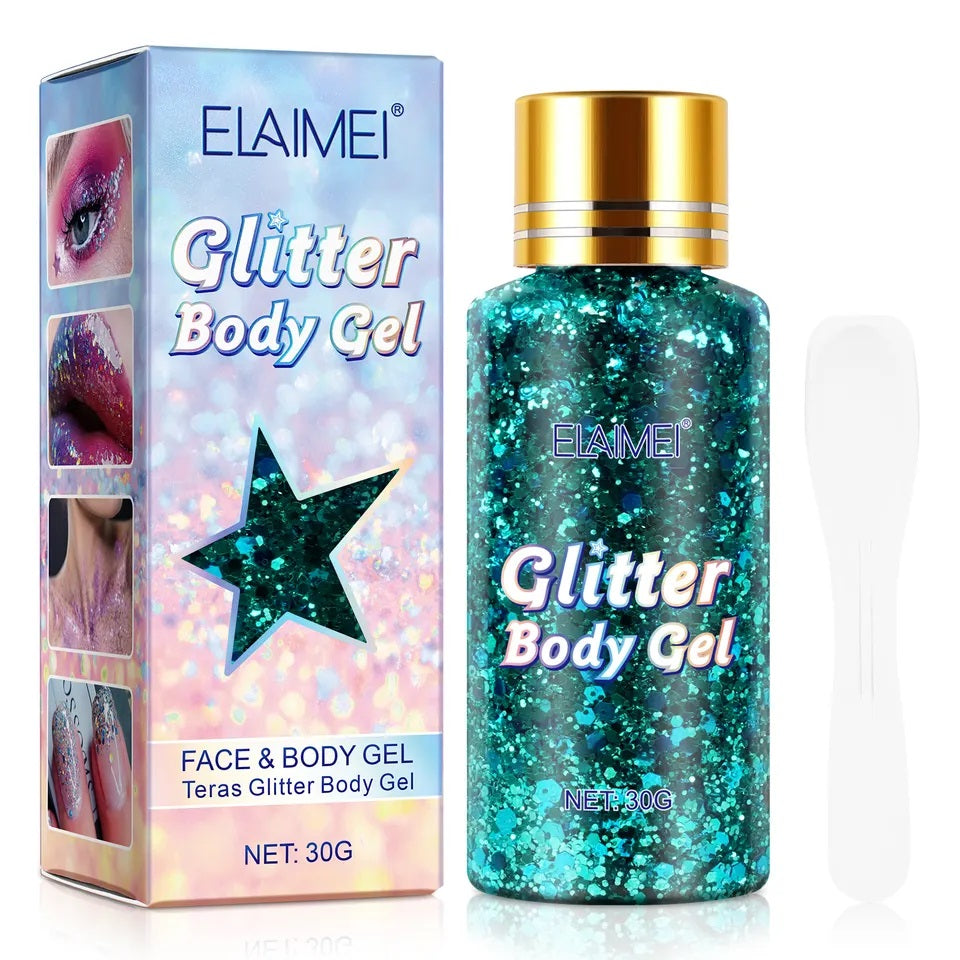 Glitter gel pentru fata si corp Elaimei