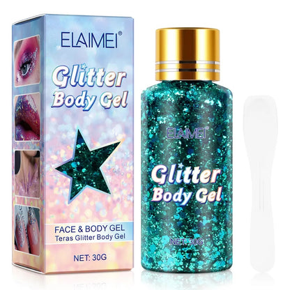 Glitter gel pentru fata si corp Elaimei