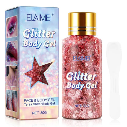 Glitter gel pentru fata si corp Elaimei