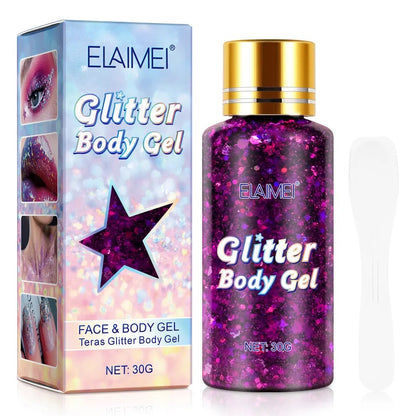 Glitter gel pentru fata si corp Elaimei