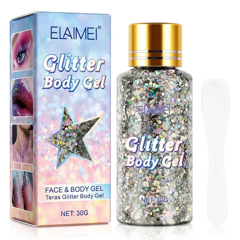 Glitter gel pentru fata si corp Elaimei