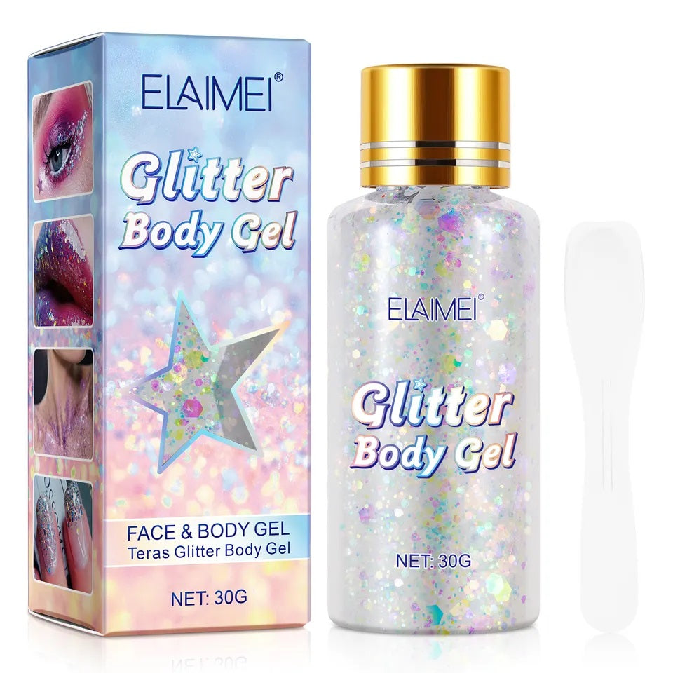 Glitter gel pentru fata si corp Elaimei