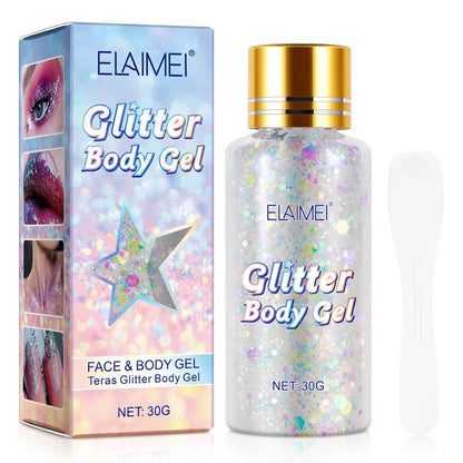 Glitter gel pentru fata si corp Elaimei