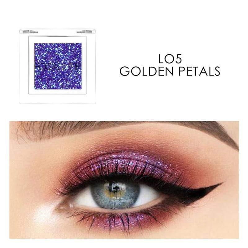 Glitter FOCALLURE Colorfulism Single Eyeshadow-05 Golden Petals