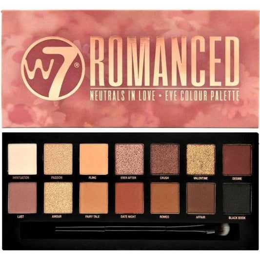 Paleta de farduri W7 Romanced Neutrals In Love Eyeshadow Palette